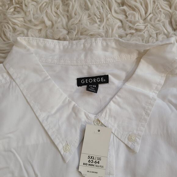 NWT George white button down shirt size 5X - Picture 2 of 3